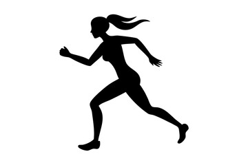 running woman silhouette