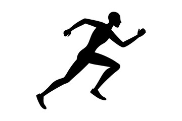 silhouette of a man running