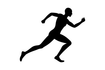 silhouette of a man running
