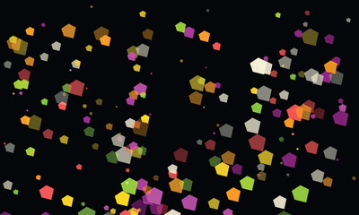 Abstract Background with Colorful Pentagons Floating in Space Modern Design Element for Presentations and Creative Projects