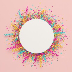 Confetti with white circle in center