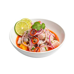 Exotic ceviche a vibrant and flavorful dish with seafood lime and spices A delightful culinary experience for seafood enthusiasts !