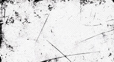 Subtle black and white grunge texture with dust and scratches overlay
