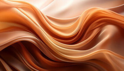 Obraz premium Soft Flowing Fabric In Warm Tones Creating An Elegant Backdrop For Design
