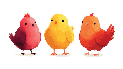 Naklejka premium Adorable Cute Chickens Vector Illustration for Creative Projects