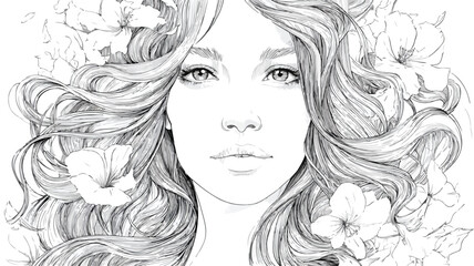 Fototapeta premium Professional Beautiful Vector Illustration with Outline for Design Projects