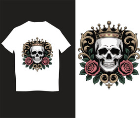 Skull T shirt design 