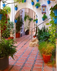 Beautiful courtyard in the old town of Marbella