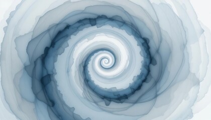 Fluid Hypnotic Circle  Gentle and Ethereal Watercolor Illustration