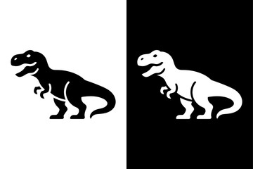 Dinos flat icon vector on White Background Vector Art Illustration on white background.