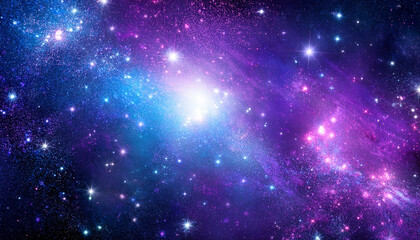 Cosmic Sparkle Background Purple And Blue Starry Galaxy Effect
