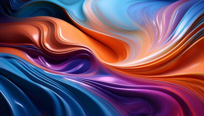 Wallpaper An Abstract Background Forming Fluid And Colorful Shapes
