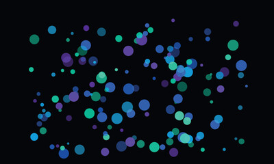Abstract Dark Background with Colorful Bubbles Floating in Space for Modern Design Projects and Artistic Presentations with Bokeh Effects