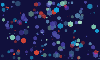 Abstract Hexagon Pattern on Dark Background Graphic Resource for Digital Art and Modern Design Projects with Geometric Shapes and Vibrant Colors