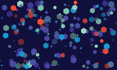 Abstract Hexagonal Pattern with Vibrant Colors on Dark Background Design Element for Creative Projects and Modern Graphic Artwork