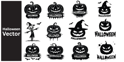 Collection of Happy Halloween Icons
