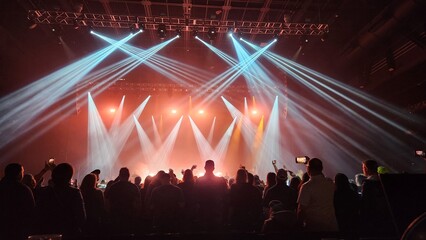 Concert venue with lights and audience