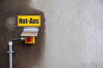 Not-Aus Schalter an Fermenter auf Biogasanlage