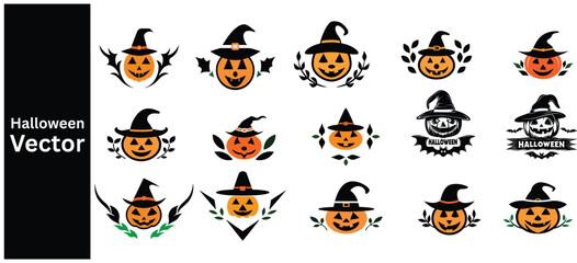 Collection of Happy Halloween Icons
