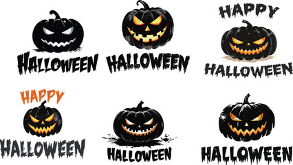 Collection of Happy Halloween Icons
