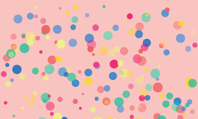 Pastel Background with Vibrant Circles Creating a Festive and Playful Design Perfect for Celebrations and Joyful Occasions with Modern Art Appeal