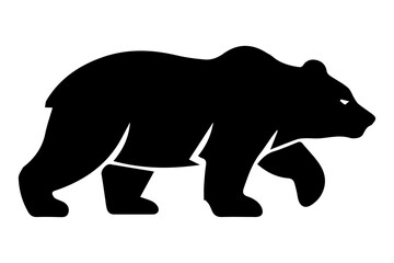 Powerful Black Bear Silhouette in Profile