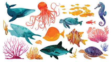 Obraz premium Exploring the Vibrant Underwater World: Ocean Animals and Nature Beauty