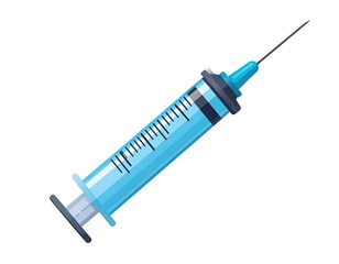 Illustration of a medical syringe