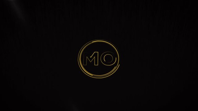 Golden MO Monogram Logo Design Elegant and Minimalist Initial Letters