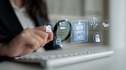 Financial regulation and tax compliance concept showing tax document, VAT, transaction flow, and financial auditing in modern financial system Latch