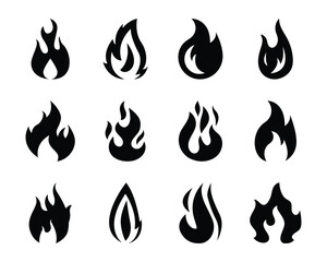 Some icons of burning flames are drawn