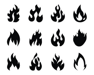 Some icons of burning flames are drawn