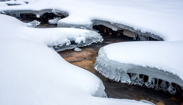 Frozen winter creek
