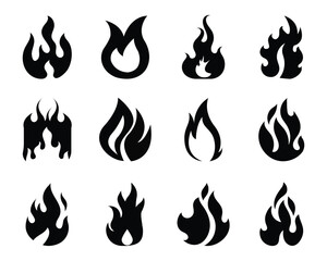 Some icons of burning flames are drawn
