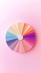 Obraz premium Pastel Spectrum Wheel Showcasing Rainbow Shades for Artistic Inspiration and Modern Design Elements