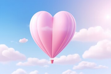 Fototapeta premium PNG Aircraft balloon heart cloud.