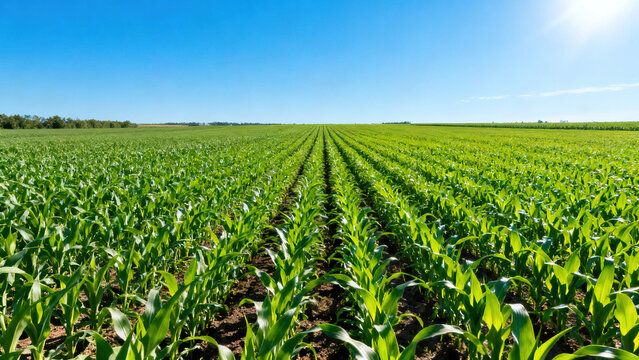 Vast Green Cornfield
