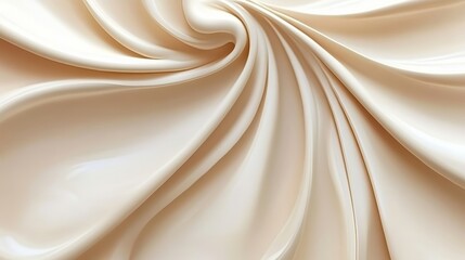 Elegant Abstract Background Featuring Creamy Texture and Swirls in Soft White and Beige Tones