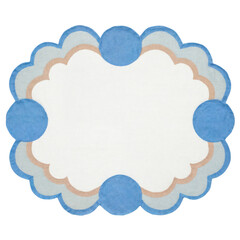 Embroidered Linen Napkin with Delicate Decorative Pattern on White Background