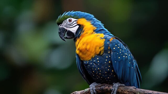 Colorful parrot close up