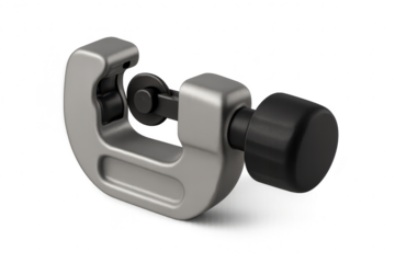 New pipe cutter tool isolated on transparent background, plumbing equipment
