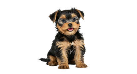 Adorable Yorkshire Terrier Puppy Smiling