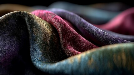 Rich velvet fabric abstract folds high resolution picture