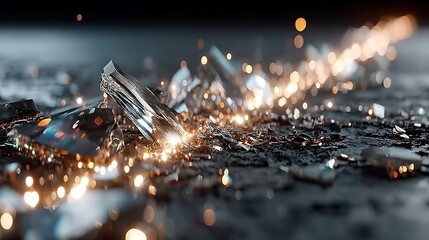 Shattered glass sparkle reflection abstract high resolution picture