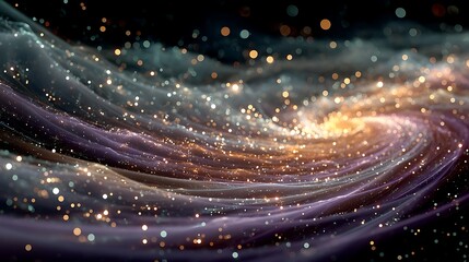 Shimmering galactic swirl with sparkles high resolution picture