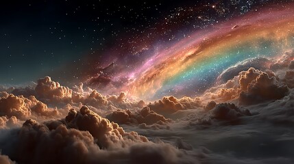 Stunning cosmic waves glowing high resolution picture