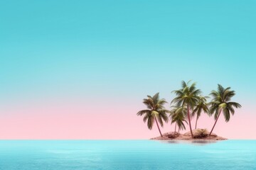 Tropical island shoreline outdoors horizon.