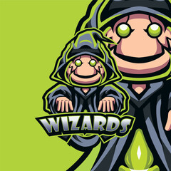 Wizards mascot Logo template