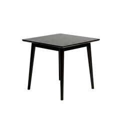 Dark Walnut Square Table Modern Furniture Design Dining Room Kitchen Minimalist Style Interior on transparent background