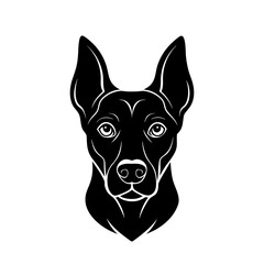 portrait of a black dog